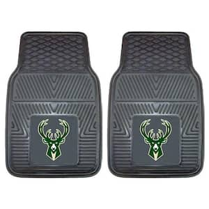 NBA Milwaukee Bucks Heavy Duty 2-Piece 18 in. x 27 in. Vinyl Car Mat