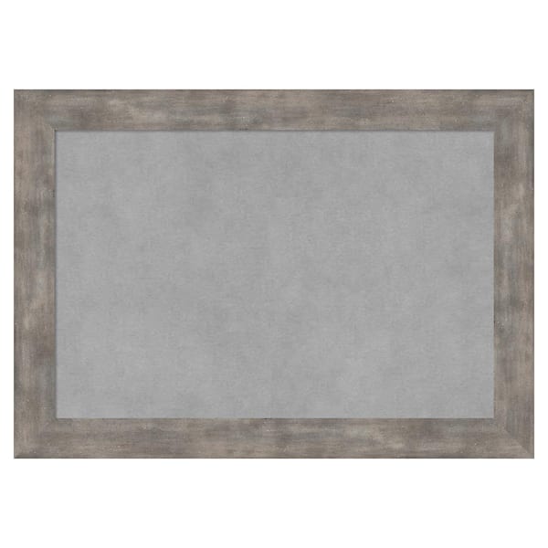 Amanti Art Marred Pewter 21 in. x 15 in Framed Magnetic Board