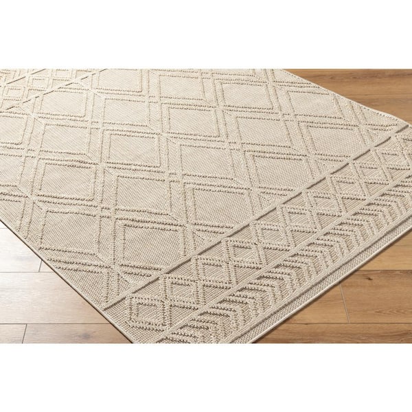 Rockport Beige Moroccan 8 ft. x 10 ft. Indoor/Outdoor Area Rug