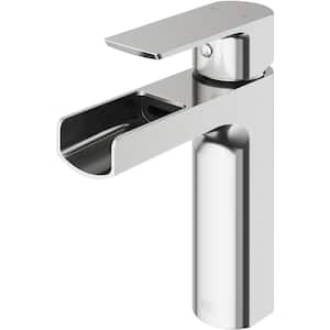 Ileana Single Handle Single-Hole Bathroom Faucet in Brushed Nickel