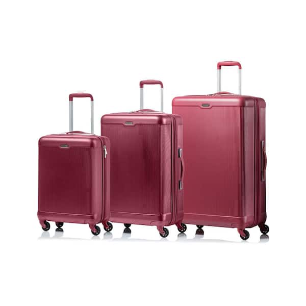 CHAMPS Aspire 28 in.,24 in., 20 in. Pink Hardside Luggage Set with ...