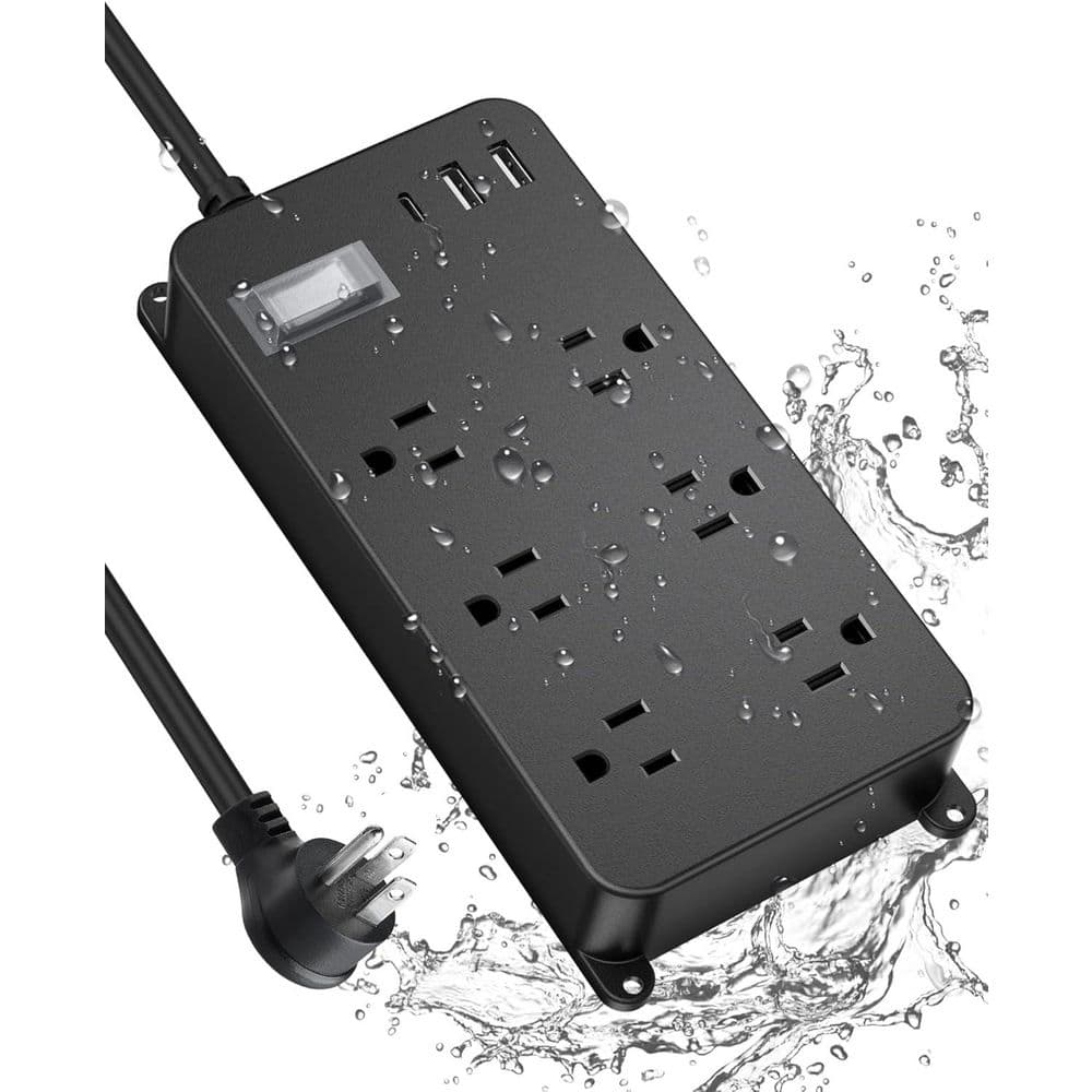 Outdoor Power Strip Weatherproof Waterproof Extension Cord with Surge Protector 6 Outlets 3 USB Ports 6 ft. Cord price history on PriceWatchPro