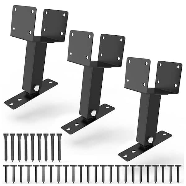 3Pcs Heavy Duty Adjustable Pergola Roof Riser Brackets Kit with Screws for Gazebo, Weather-resistant & Durable