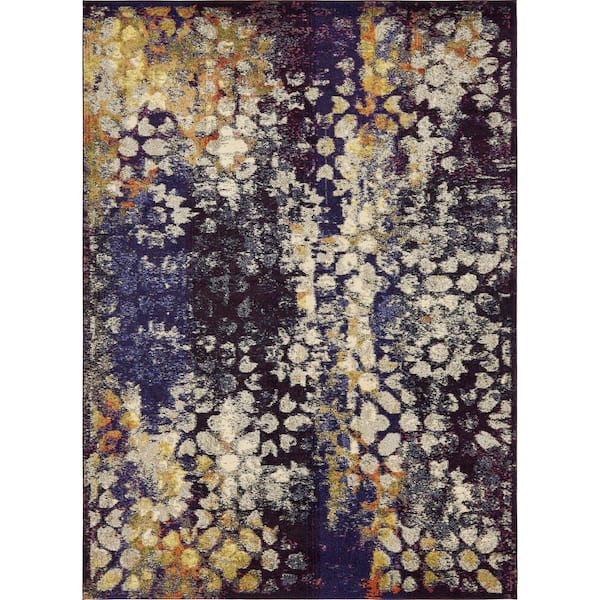 Unique Loom Vita Pollock Navy Blue 9' 0 x 12' 0 Area Rug
