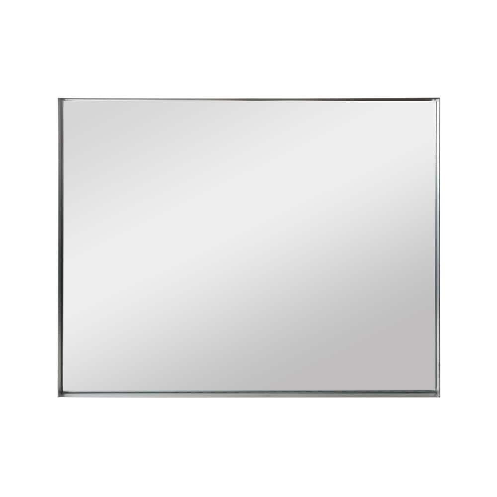 48 in. W x 30 in. H Large Rectangular Aluminium Framed Beveled Wall Bathroo