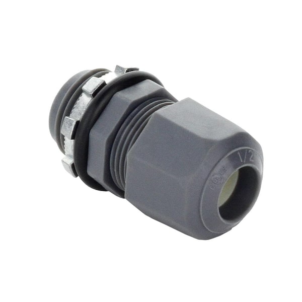 Commercial Electric 1/2 in. (Fits Wire Range: 0.235 in. 0.400 in.)  Non-Metallic Strain Relief Cord Connector FASRP-50-1 - The Home Depot