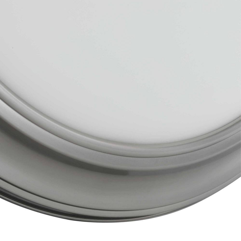 Eclipse 15.5'' Brushed Nickel LED Wall Sconce with Satin White Shade