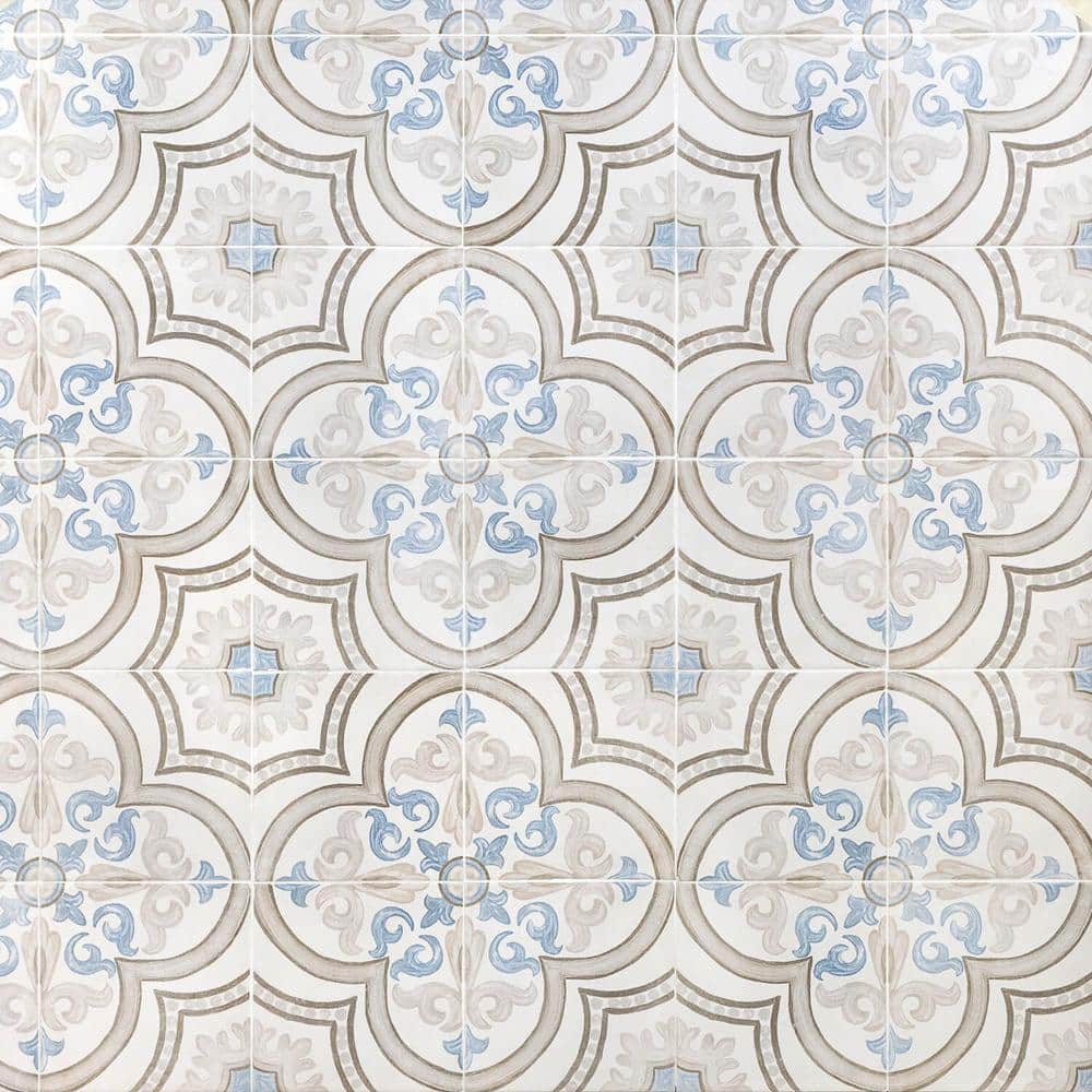 Ivy Hill Tile Valencia Daiza Encaustic 8 in. x 8 in. 9 mm Matte