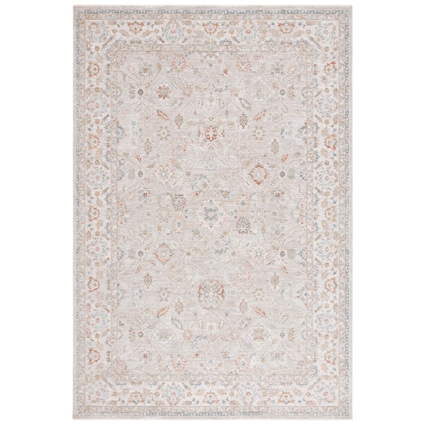 Culture 10 ft. x 13 ft. Gray/Blue Rust Traditional Floral Area Rug