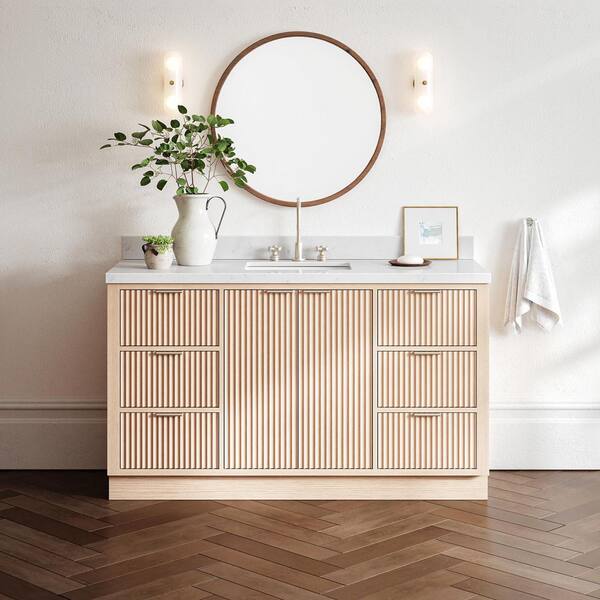 ARIEL Milan 60 in. Single Sink Freestanding Bathroom Vanity
