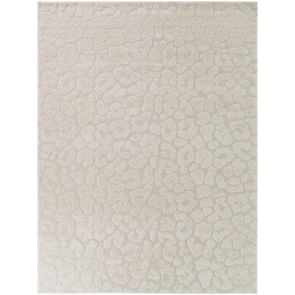 Franquelo Cream 8 ft. x 10 ft. Global Animal Print Area Rug