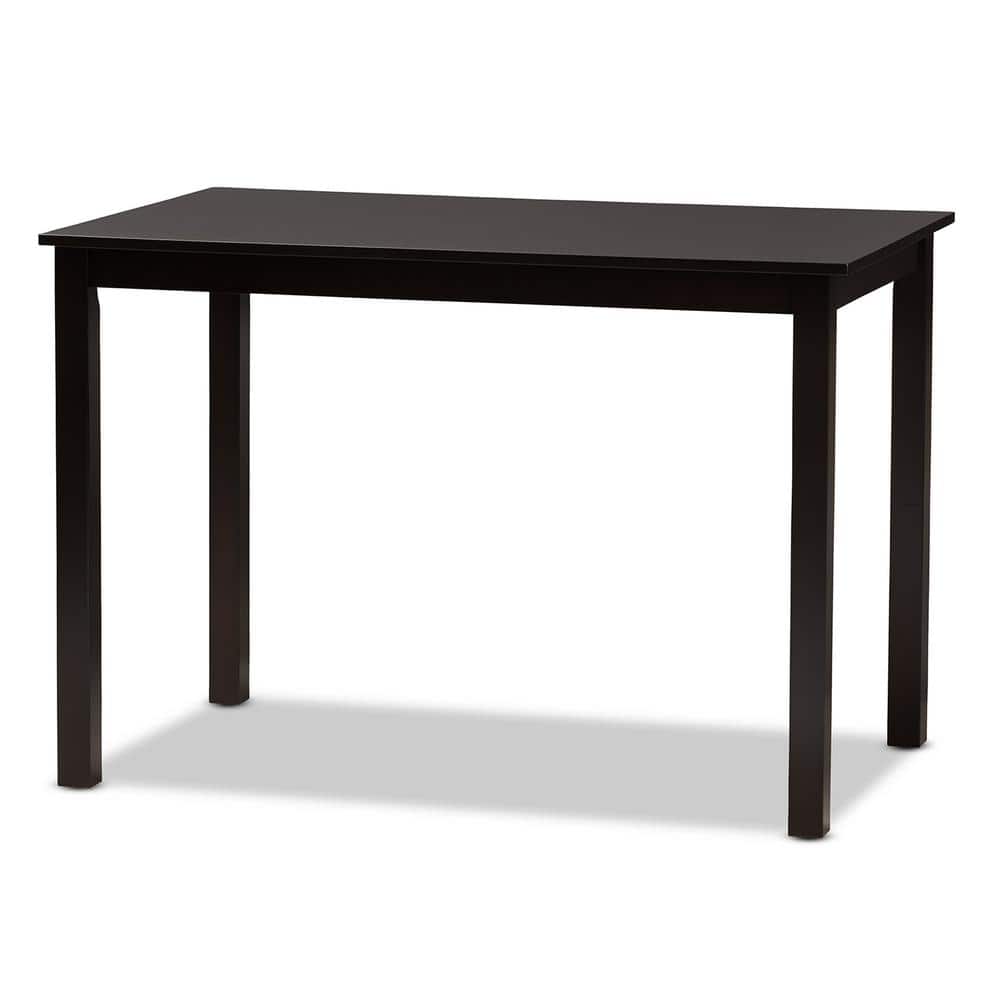 Rosie Contemporary 5-Piece Dark Brown Faux Leather Dining Set