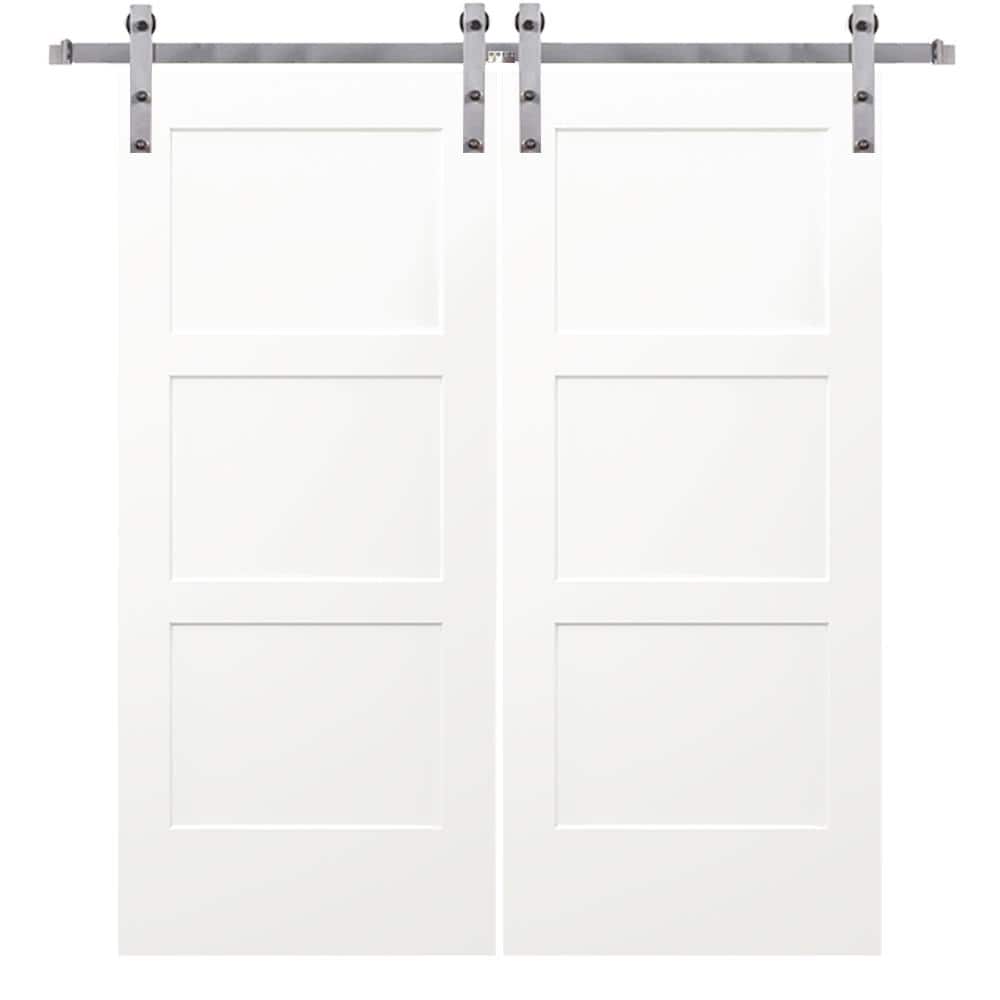 60 in. x 80 in. Birkdale Primed Solid Core Composite Sliding Barn Door with Stainless Steel Hardware Kit price history on PriceWatchPro