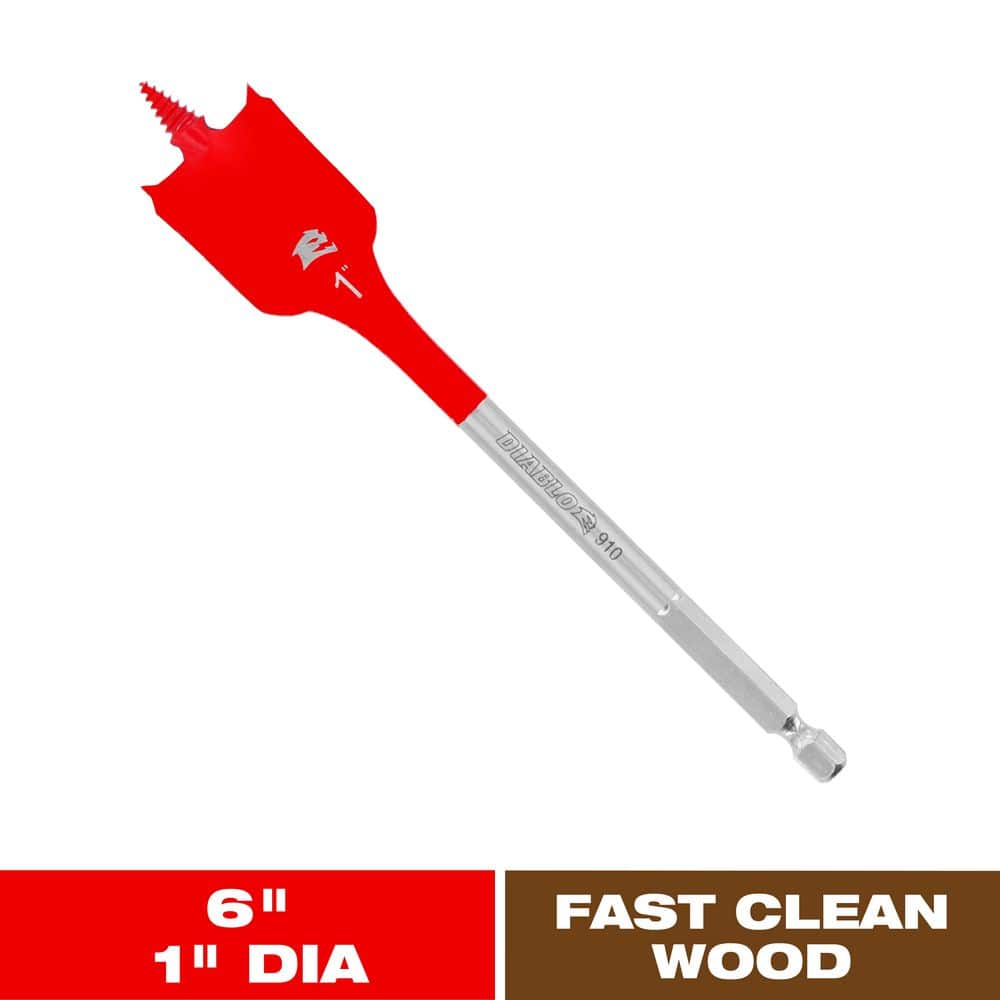 DIABLO 1 in. x 6 in. SPEEDemon Spade Bit DSP2130 - The Home Depot