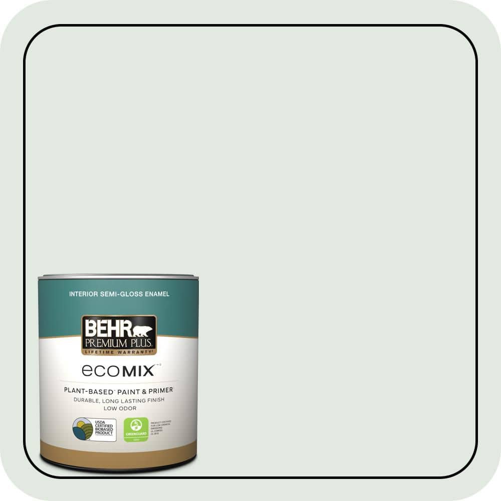 1 qt. #PPL-56 Winter Veil Semi-Gloss Enamel EcoMix Plant-Based Interior Paint & Primer price history on PriceWatchPro