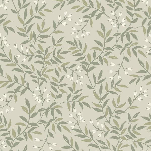 Chesapeake Senna Green Pre-Pasted Non-Woven Wallpaper Sample