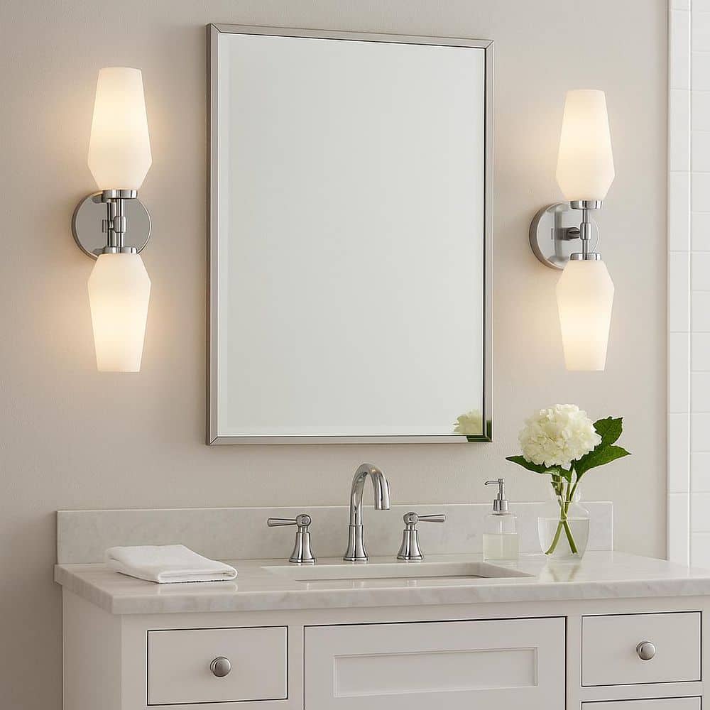 Gio 2-Light Chrome Sconce price history on PriceWatchPro