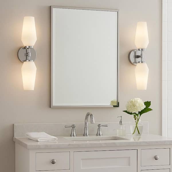 Gio 2-Light Chrome Sconce