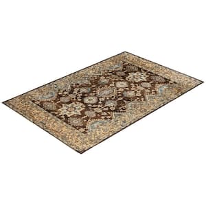 Serapi Brown 4 ft. x 6 ft. Tribal Wool Indoor Area Rug