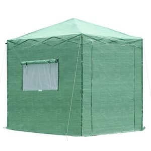 5.9 ft. x 7.9 ft. x 7.9 ft. Steel Greenhouse with Roll-Up Door and 2-Windows