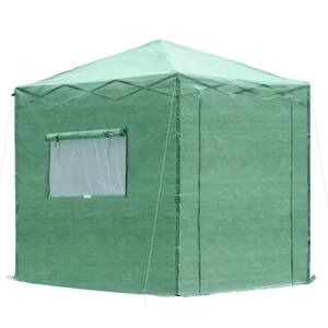 7.9 ft. x 7.9 ft. x 7.9 ft. Steel Greenhouse with Roll-Up Door and 2-Windows