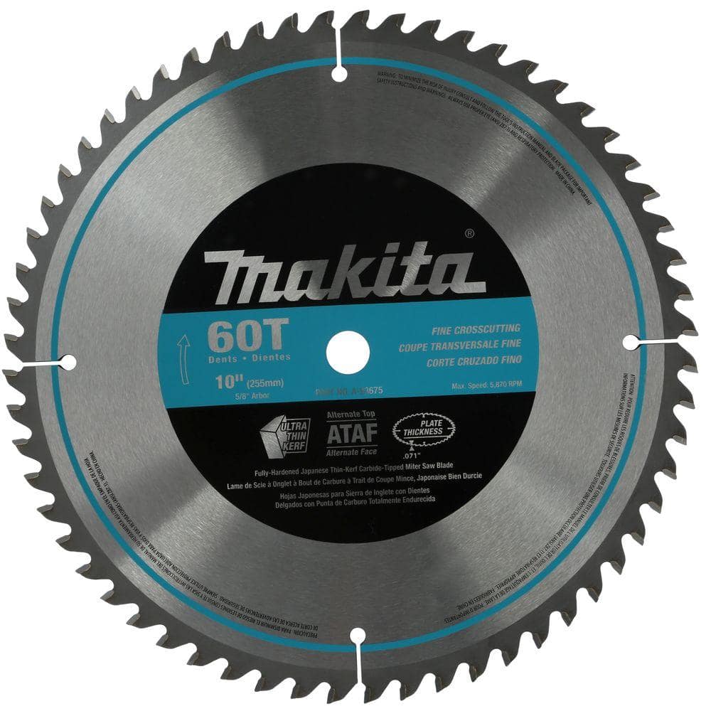 UPC 088381188326 product image for Makita 10 in. x 5/8 in. 60 TPI Micro-Polished Miter Saw Blade | upcitemdb.com