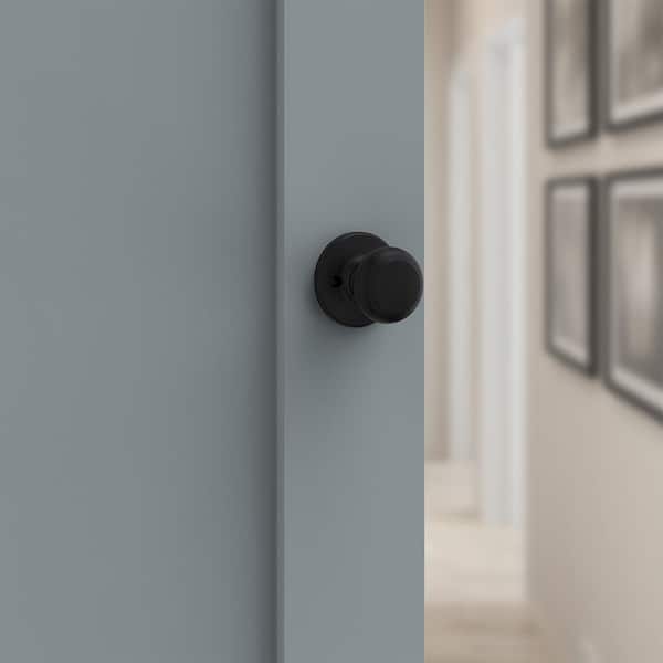 Cove Matte Black Dummy Door Knob Featuring Microban Technology