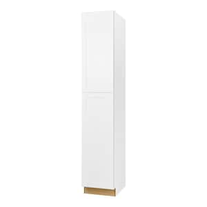 Avondale 18 in. W x 24 in. D x 96 in. H Ready to Assemble Plywood Shaker Pantry Kitchen Cabinet in Alpine White