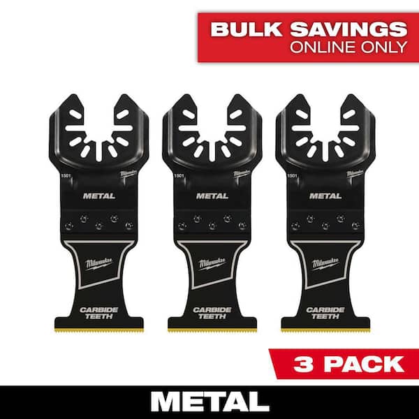 Milwaukee 1-3/8 in. Carbide Universal Fit Extreme Metal Cutting Multi-Tool Oscillating Blade (3-Pack)