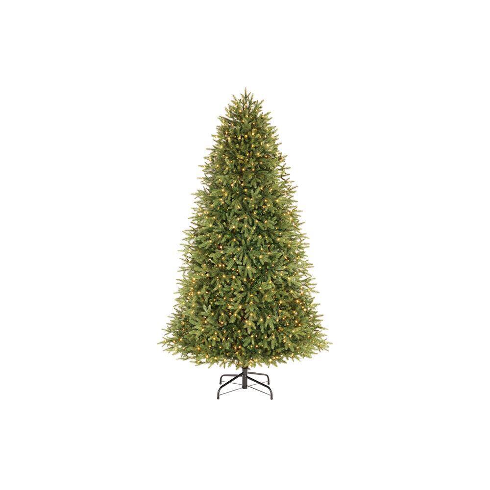 Home Accents Holiday 7 5 Ft Jackson Noble Fir Led Pre Lit Artificial Christmas Tree With 1200 Color Changing Micro Dot Lights W14n0202 The Home Depot