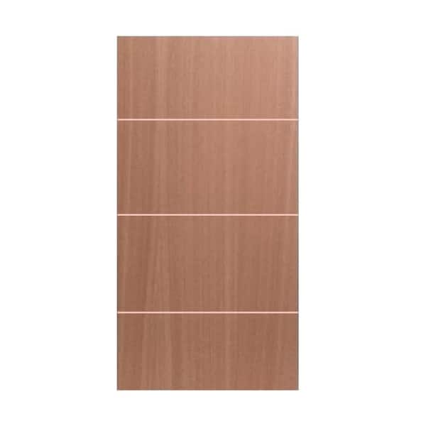 GREENWOOD 30 in. x 80 in. Stylish 3 Horizontal Slots Semi-Solid Core Eucalyptus Interior Door Slab