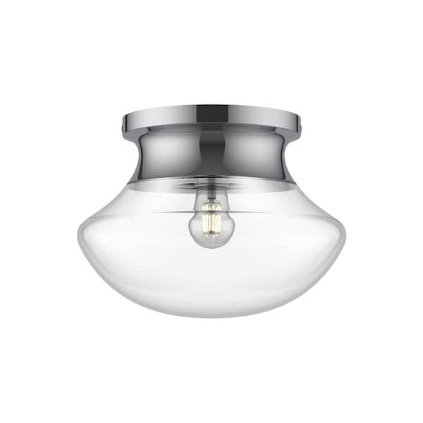 ALORA MOOD Marcel 11 in. 1 Light 60-Watt Chrome Flush Mount