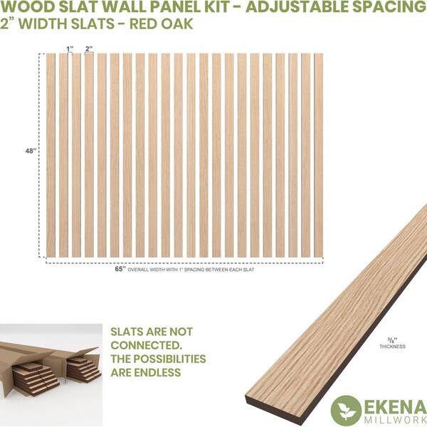 White Oak Square Slat Modular Panels