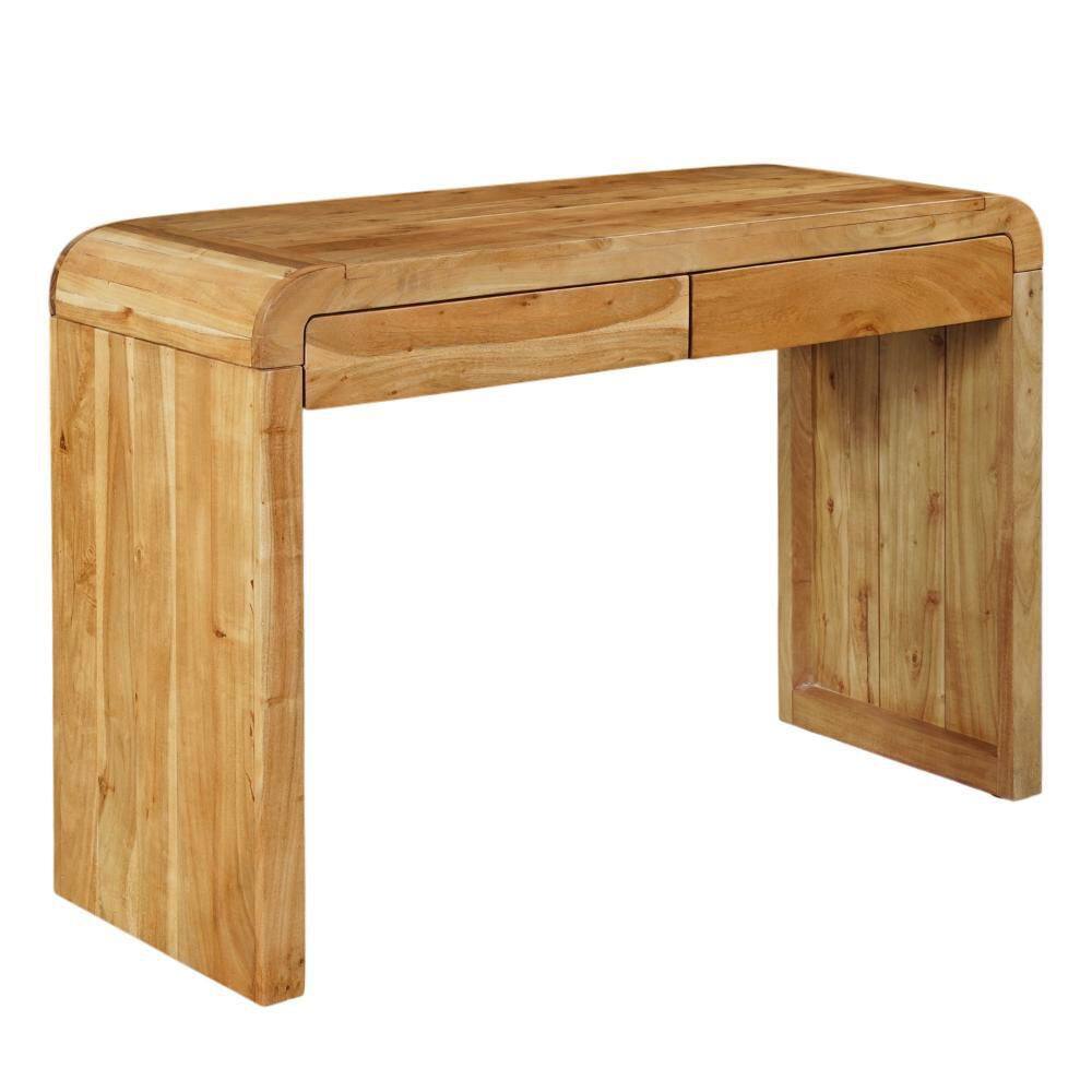 Arlow 43 in. Brown Rectangle Acacia Wood and MDF Console Table with Dual Drawer Storage