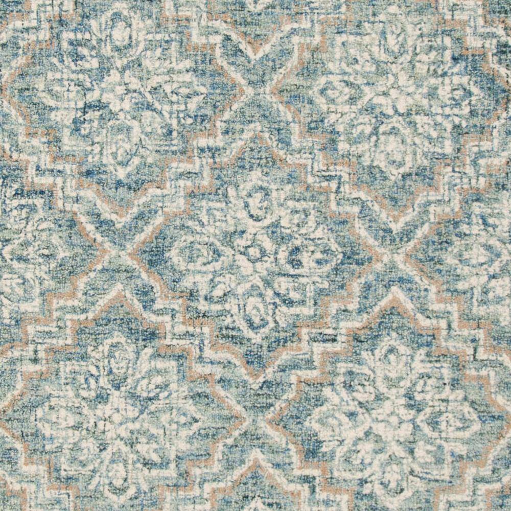Handmade Tufted Blue Wool Abstract 9' x 12' Rug