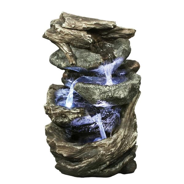 Log/Stone Waterfall Fountain