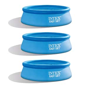 Intex 8ft Easy Set Inflatable Above Ground Round Swimming Pool and Pool  Cover & Reviews