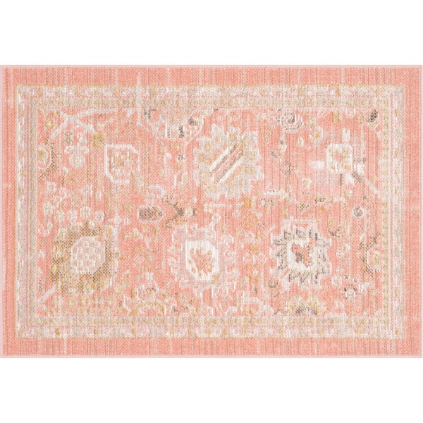 Crestwood Salmon 2 ft. x 3 ft. Oriental Indoor Area Rug