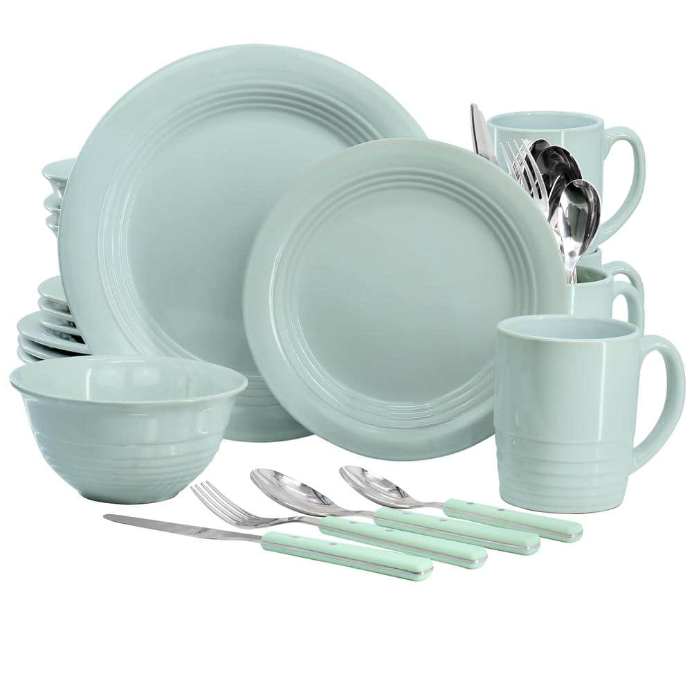 MARTHA STEWART Martha Stewart 32 Piece Stoneware Dinnerware and ...