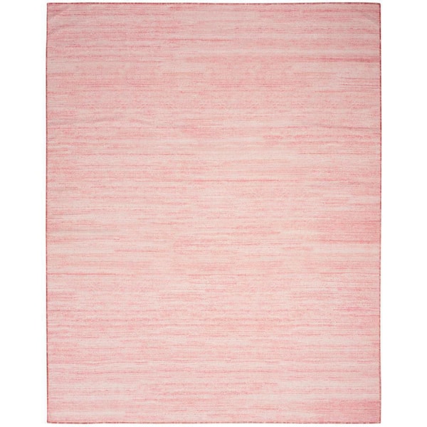 Nourison Washable Essentials Pink 6 ft. x 9 ft. All-over design Contemporary Area Rug