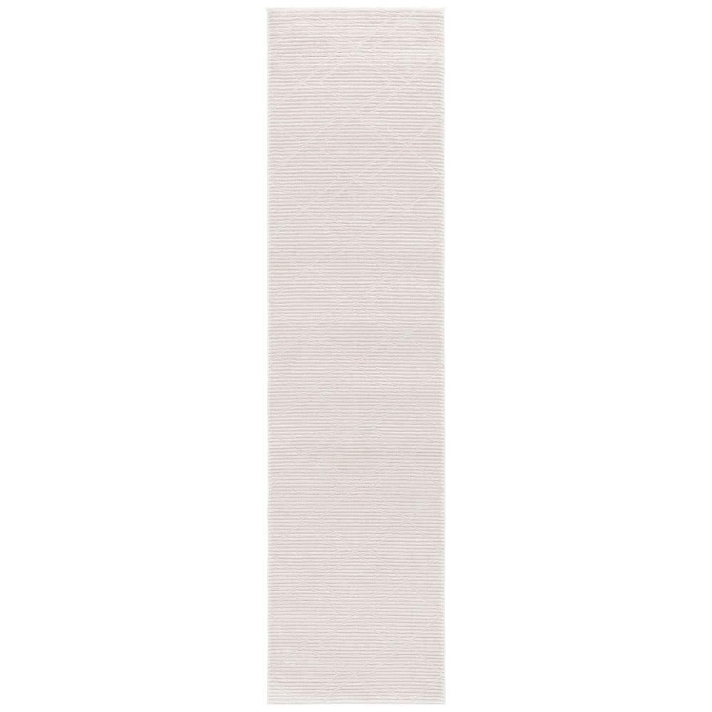 Carter Rugs Geometric SAFAVIEH Carter 2 ft. x 8 ft. Ivory/Taupe Geometric Diamond Runner Rug ...