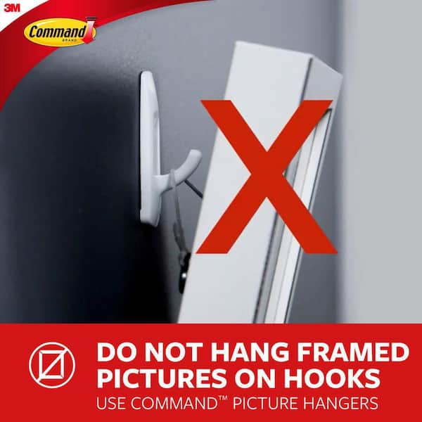 Command Forever Classic Large Metal Hooks, Brushed Nickel, Damage Free  Decorating, 1 Hook FC13-BN-ES - The Home Depot