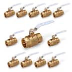 1/4 in. FIP x 1/4 in. FIP Premium Brass Full Port Ball Valve (12-Pack)