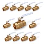 3/8 in. FIP x 3/8 in. FIP Premium Brass Full Port Ball Valve (12-Pack)