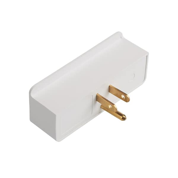 15 Amp 3-Outlet Grounded AC/DC Adapters, White