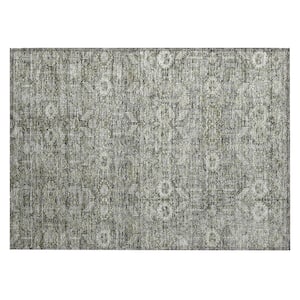 Chantille ACN574 Gray 1 ft. 8 in. x 2 ft. 6 in. Machine Washable Indoor/Outdoor Geometric Area Rug