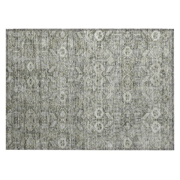 Chantille ACN574 Gray 1 ft. 8 in. x 2 ft. 6 in. Machine Washable Indoor/Outdoor Geometric Area Rug