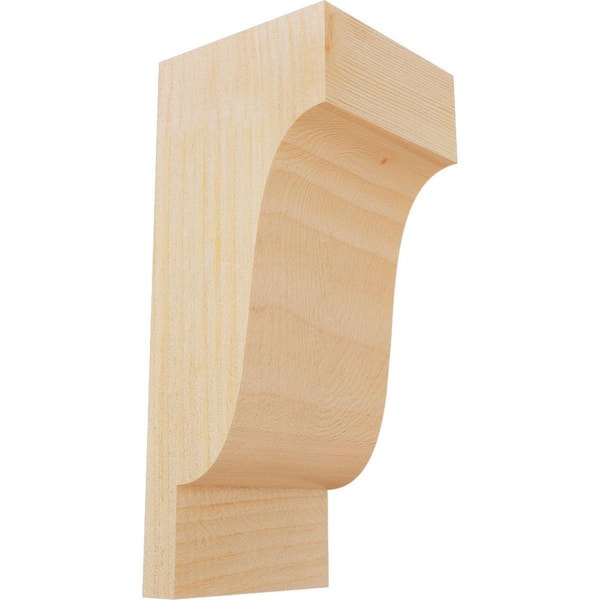 Ekena Millwork 6 in. x 6 in. x 14 in. Douglas Fir Newport Rough Sawn Corbel