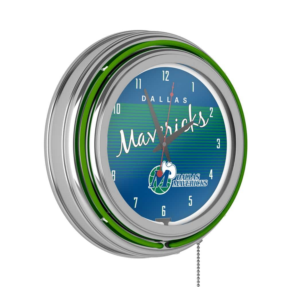 Dallas Mavericks Blue Fade Lighted Analog Neon Clock