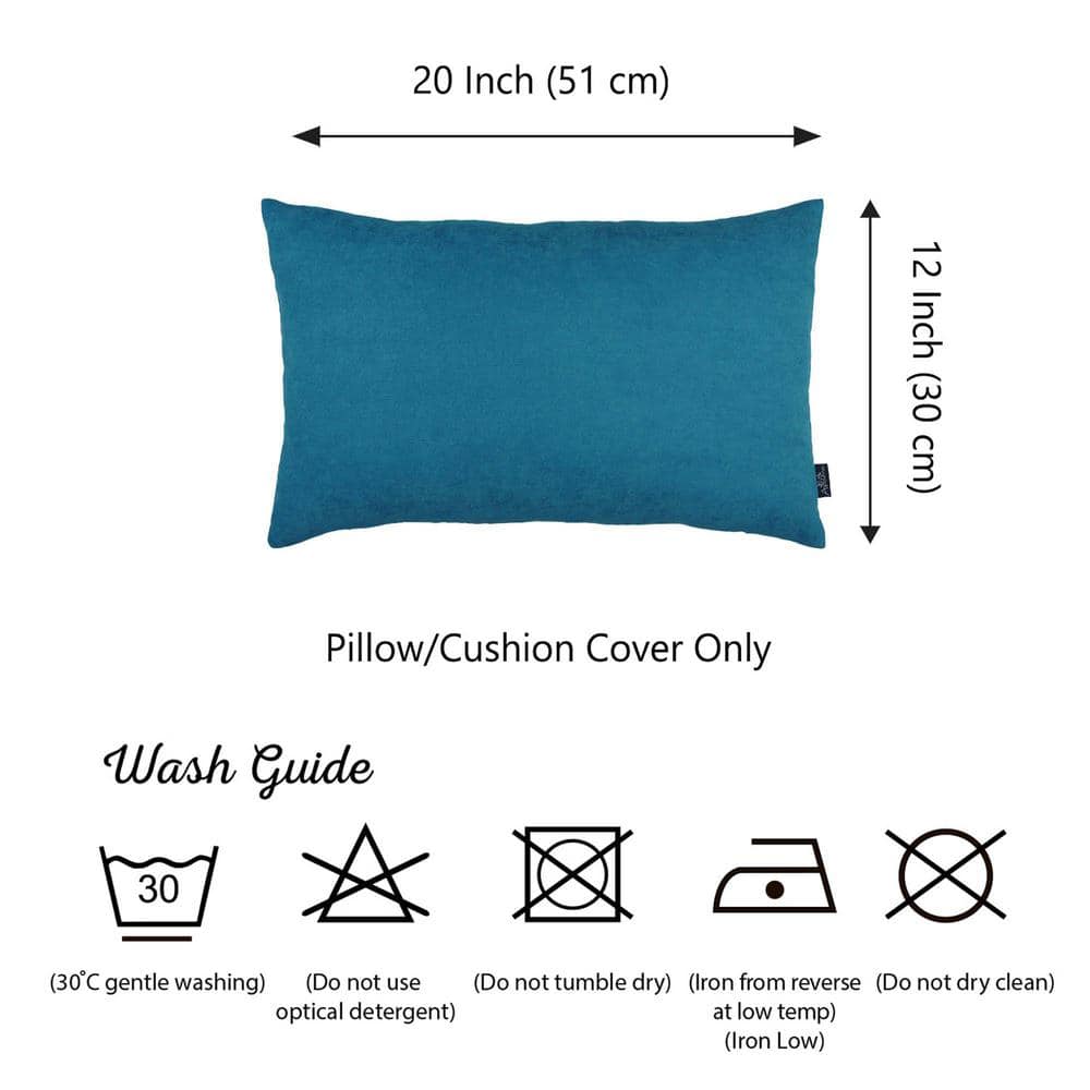 Tahitian Tide Blue Polyester Lumbar Pillow Covers Set of 4